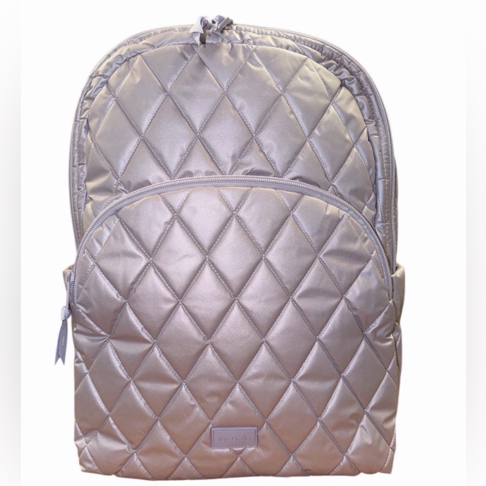 Vera Bradley Large Essential Backpack Lavender Pearl School Travel Laptop Bag